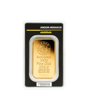 Lingot d’or Argor – 100g