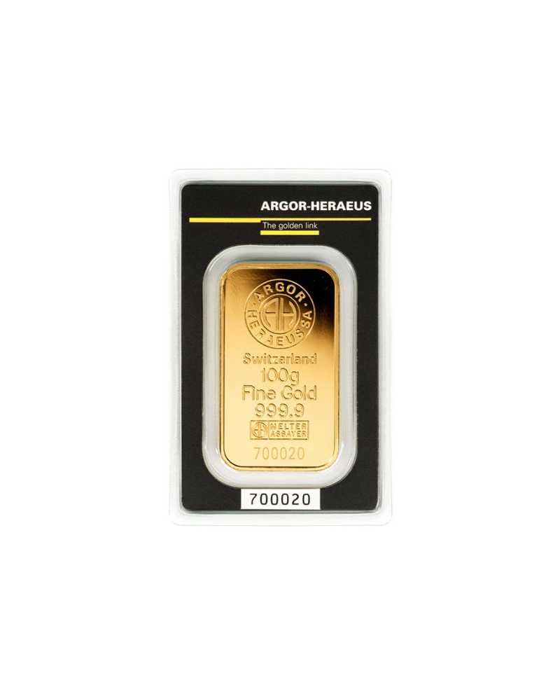 Lingot d’or Argor – 100g