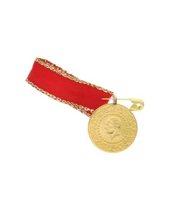 Ceyrek Altin Cumhuriyet Pièce d'or turque 916 or environ. 1,82 grammes oeillet divers.