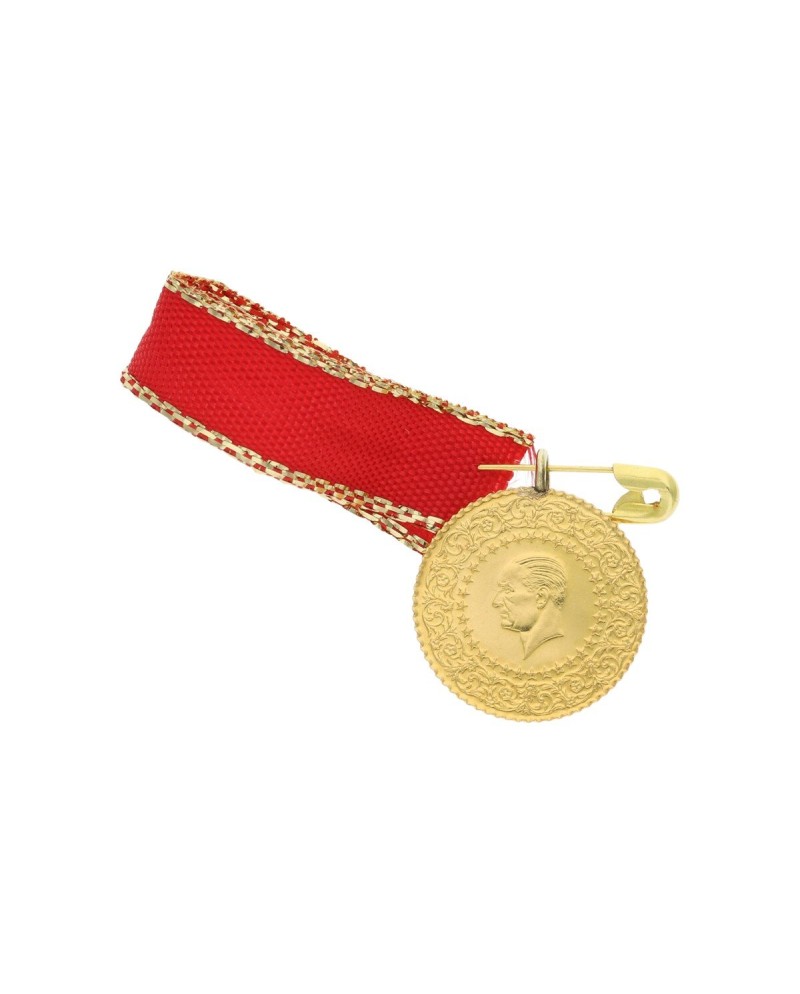 Ceyrek Altin Cumhuriyet Pièce d'or turque 916 or environ. 1,82 grammes oeillet divers.