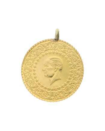 Ceyrek Altin Cumhuriyet Pièce d'or turque 916 or environ. 1,82 grammes oeillet divers.