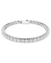 Bracelet Swarovski Matrix Tennis 5724480 coupe ronde, blanc, rhodié, taille M