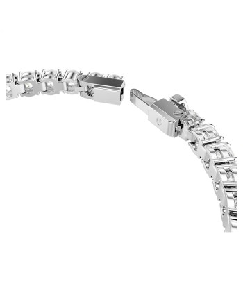 Bracelet Swarovski Matrix Tennis 5724480 coupe ronde, blanc, rhodié, taille M