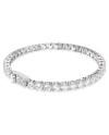 Bracelet Swarovski Matrix Tennis 5724480 coupe ronde, blanc, rhodié, taille M