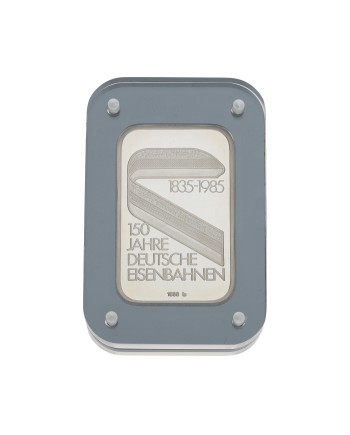 Lingot d'argent 999 argent fin 21ème conférence DER Montreux 1985 15 grammes