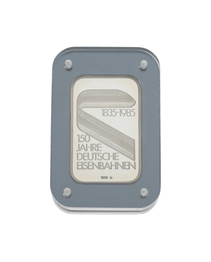 Lingot d'argent 999 argent fin 21ème conférence DER Montreux 1985 15 grammes