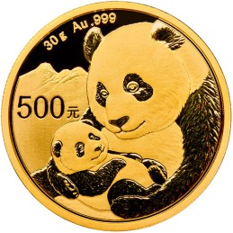 Panda en or de 30 grammes -...