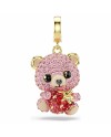 Swarovski Idyllia Charm plaqué or 5738357 Rose Teddy Fraise