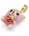 Swarovski Idyllia Charm plaqué or 5738357 Rose Teddy Fraise