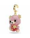 Swarovski Idyllia Charm plaqué or 5738357 Rose Teddy Fraise