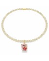 Swarovski Idyllia Charm plaqué or 5738357 Rose Teddy Fraise