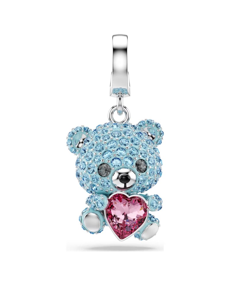 Swarovski Idyllia Charm 5750253 Différentes coupes, teddy, bleu, rhodié
