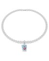 Swarovski Idyllia Charm 5750253 Différentes coupes, teddy, bleu, rhodié