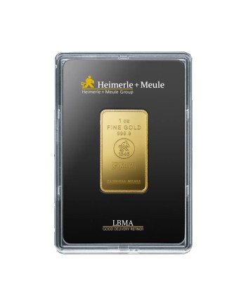 Lingot d'or Heimerle + Meule 1 once d'or fin 999,9 GB-2026-29-1oz