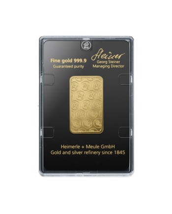Lingot d'or Heimerle + Meule 1 once d'or fin 999,9 GB-2026-29-1oz