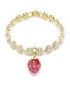 Swarovski Charm Idyllia 5743136 Fraise, différentes coupes, plaqué or
