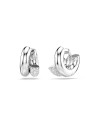 Boucles d'oreilles créoles Swarovski Dextera 5738197 taille ronde, mini, blanc, plaqué rhodium