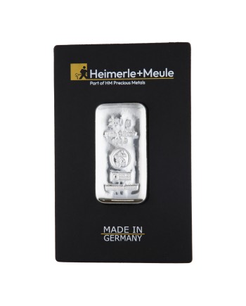 Lingot d'argent Heimerle + Meule 250 grammes d'argent fin 999,9 SB-2025-09