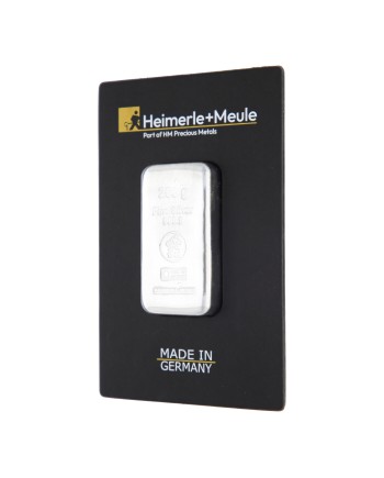 Lingot d'argent Heimerle + Meule 250 grammes d'argent fin 999,9 SB-2025-09