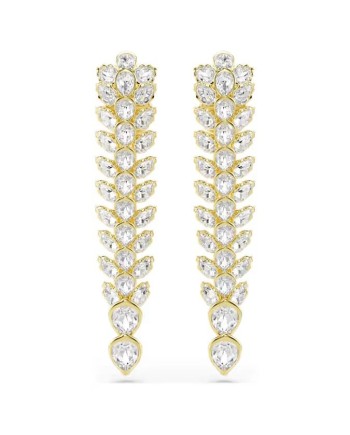 Boucles d'oreilles pendantes Swarovski Idyllia 5723138, différentes coupes, longues, blanc, doré