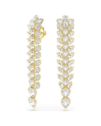 Boucles d'oreilles pendantes Swarovski Idyllia 5723138, différentes coupes, longues, blanc, doré