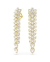 Boucles d'oreilles pendantes Swarovski Idyllia 5723138, différentes coupes, longues, blanc, doré