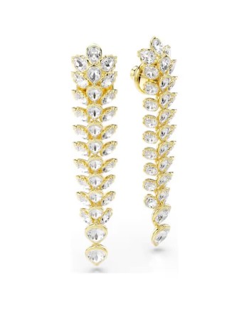 Boucles d'oreilles pendantes Swarovski Idyllia 5723138, différentes coupes, longues, blanc, doré