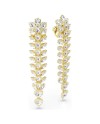 Boucles d'oreilles pendantes Swarovski Idyllia 5723138, différentes coupes, longues, blanc, doré