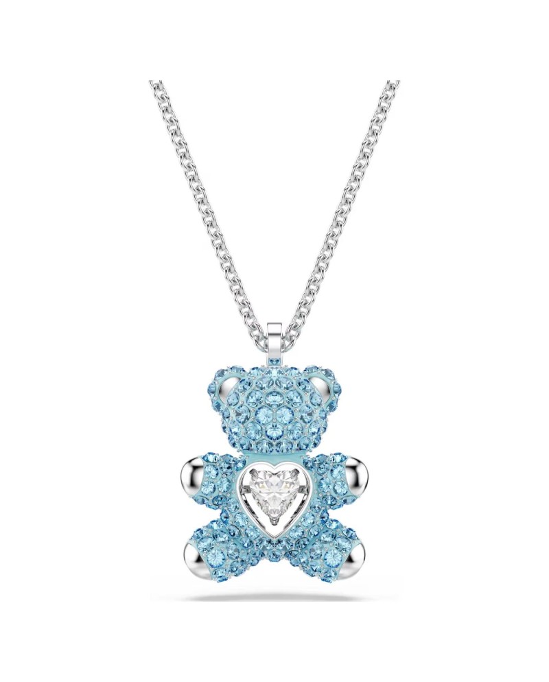 Swarovski Collier Teddy 5737620 Bleu, Métal rhodié