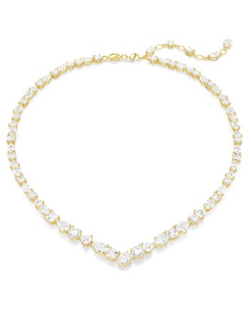 Collier Swarovski Mesmera 5743826 Différentes coupes, blanc, plaqué or