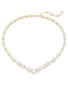 Collier Swarovski Mesmera 5743826 Différentes coupes, blanc, plaqué or