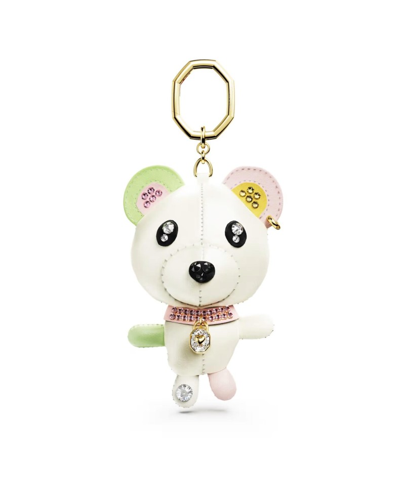 Breloque de sac à main Swarovski Teddy 5734069 ours, multicolore, plaqué or