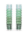 Boucles d'oreilles Swarovski Matrix Hoop 5705787 taille baguette, forme octogonale, dégradé de couleurs, vert