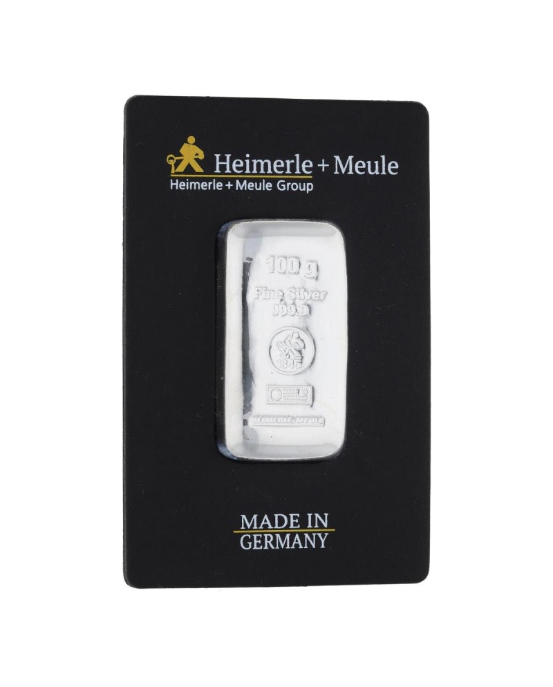 Heimerle + Meule Lingot d'argent moulé de 100 grammes SB-2025-01