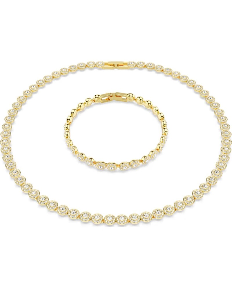 Swarovski Una Angelic Set, taille ronde 5720506 Blanc, plaqué or