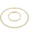 Swarovski Una Angelic Set, taille ronde 5720506 Blanc, plaqué or