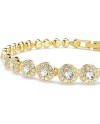 Swarovski Una Angelic Set, taille ronde 5720506 Blanc, plaqué or