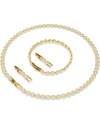 Swarovski Una Angelic Set, taille ronde 5720506 Blanc, plaqué or