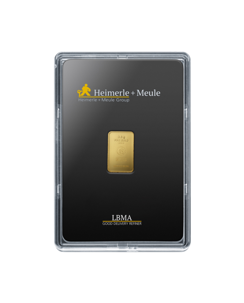 Lingot d'or fin Degussa 999,9 2,5 grammes d'or d'investissement GB-2025-07-2.5g