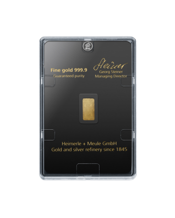 Lingot d'or fin Degussa 999,9 2,5 grammes d'or d'investissement GB-2025-07-2.5g