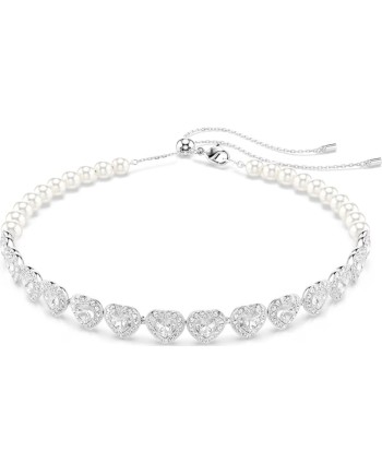 Swarovski Angelic Collier 5720861 Perle de Cristal, Blanc, Plaqué Rhodium