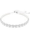 Swarovski Angelic Collier 5720861 Perle de Cristal, Blanc, Plaqué Rhodium