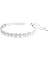 Swarovski Angelic Collier 5720861 Perle de Cristal, Blanc, Plaqué Rhodium
