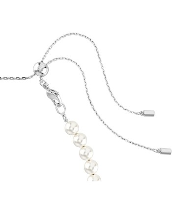 Swarovski Angelic Collier 5720861 Perle de Cristal, Blanc, Plaqué Rhodium
