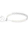 Swarovski Angelic Collier 5720861 Perle de Cristal, Blanc, Plaqué Rhodium