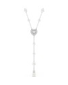 Collier Swarovski Y 5720855 perle de cristal, blanc, plaqué rhodium