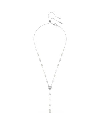Collier Swarovski Y 5720855 perle de cristal, blanc, plaqué rhodium