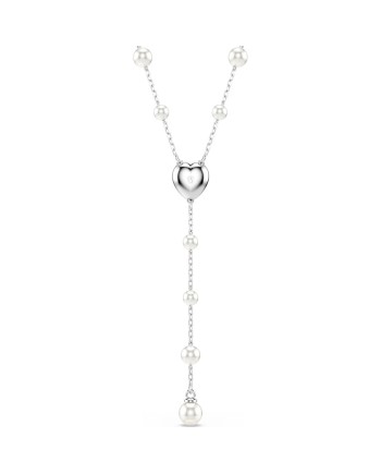Collier Swarovski Y 5720855 perle de cristal, blanc, plaqué rhodium