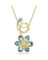 Pendentif Swarovski Idyllia 5709029 différentes tailles, fleur, bleu, plaqué or