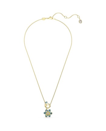 Pendentif Swarovski Idyllia 5709029 différentes tailles, fleur, bleu, plaqué or